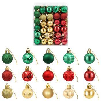 Weihnachtskugelset 150 stk. Rot, Gold und Grün Durchmesser 3 cm