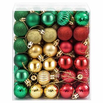 Weihnachtskugelset 150 stk. Rot, Gold und Grün Durchmesser 3 cm