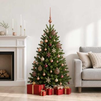 ARDEBO.de - Weihnachtskugelset 111 stk. Champagner und Braun