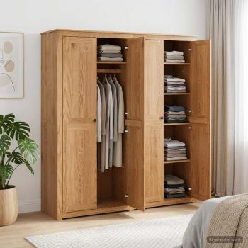ARDEBO.de - Kleiderschrank PANAMA Honig 169 x 50 x 185 cm
