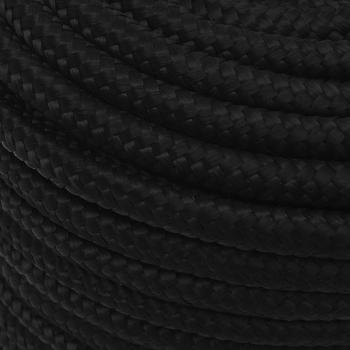 Mehrzweck-Allzweckseil 14 mm 25 m Schwarz Polyester