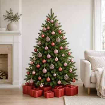 ARDEBO.de - Weihnachtskugeln 100 Stk. Rosa und Rose 3 / 4 / 6 cm