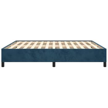 Bettgestell ohne Matratze Dunkelblau 180x200 cm Samt