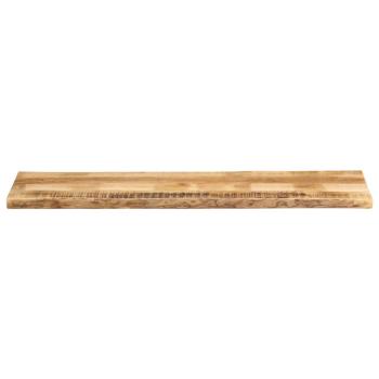 Tischplatte mit Baumkante 180x40x2,5 cm Raues Mango Massivholz