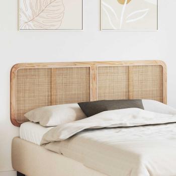 ARDEBO.de - Kopfteil mit Kopfteil Natur 160 x 55 x 3 cm Rattan