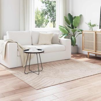 ARDEBO.de - Innen- und Außenteppich PALMERAS Beige 200 x 200 cm Polyester