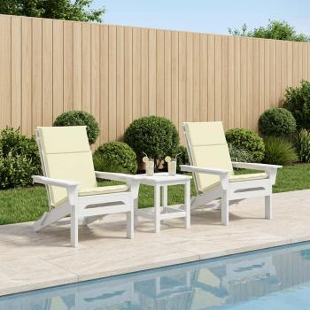 ARDEBO.de - Hochlehner-Auflage GEMERT 2 stk. 100 % Polyester Creme