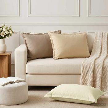 ARDEBO.de - Wurfkissen 2 stk. HOUTEN Taupe 50 x 75 cm Polyester