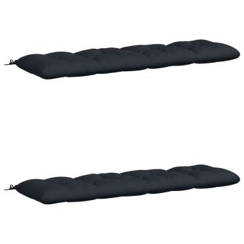 Bankkissen VIANEN 2 stk. 100 % Polyester Dunkelblau