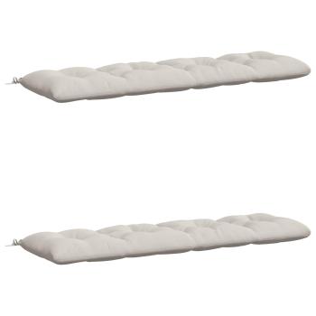 Bankkissen VIANEN 2 stk. 100 % Polyester Weiß 180 x 50 x 12 cm