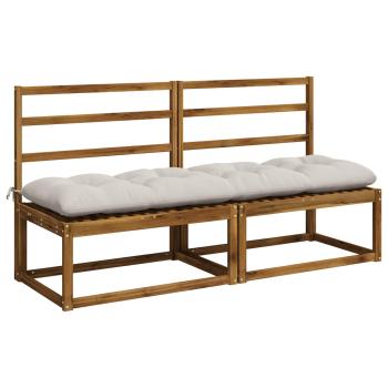Bankkissen VIANEN 2 stk. 100 % Polyester Weiß 180 x 50 x 12 cm