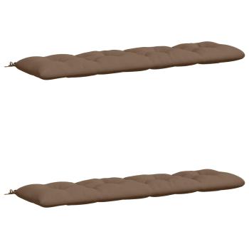Bankkissen VIANEN 2 stk. 100 % Polyester Taupe 190 x 50 x 12 cm