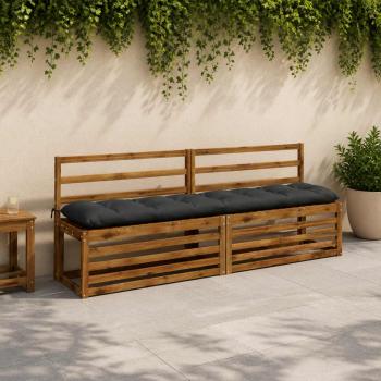ARDEBO.de - Bankkissen VIANEN 2 stk. 100 % Polyester Anthrazit