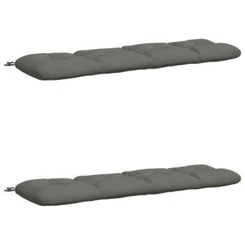 Bankkissen VIANEN 2 stk. 100 % Polyester Grau 140 x 40 x 12 cm