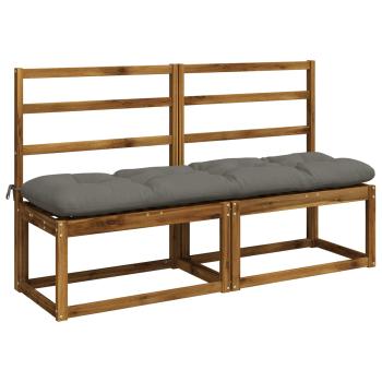 Bankkissen VIANEN 2 stk. 100 % Polyester Grau 140 x 40 x 12 cm