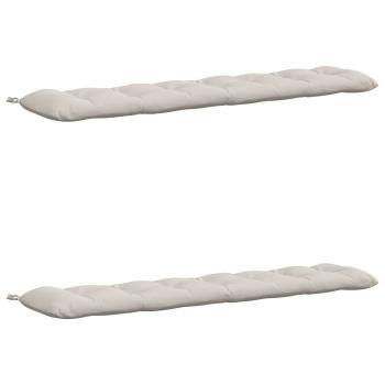 Bankkissen VIANEN 2 stk. 100 % Polyester Weiß 200 x 40 x 12 cm