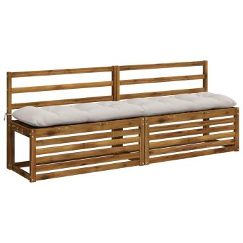 Bankkissen VIANEN 2 stk. 100 % Polyester Weiß 200 x 40 x 12 cm