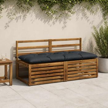 ARDEBO.de - Bankkissen VIANEN 100 % Polyester Dunkelblau 140 x 60 x 12 cm