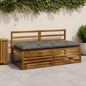 ARDEBO.de - Bankkissen VIANEN 100 % Polyester Grau 150 x 60 x 12 cm