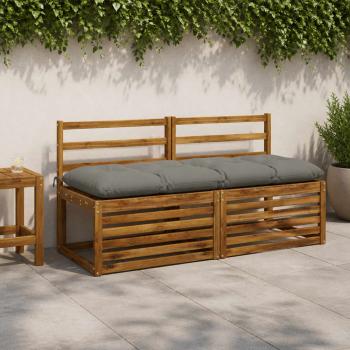 ARDEBO.de - Bankkissen VIANEN 100 % Polyester Grau 140 x 50 x 12 cm