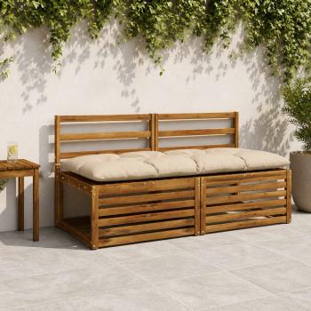 ARDEBO.de - Bankkissen VIANEN 100 % Polyester Creme 160 x 60 x 12 cm