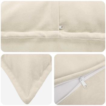 Wurfkissen 2 stk. HOUTEN Creme 70 x 70 cm Mikrofaser Fleece