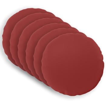 Wurfkissen 6 stk. HEERLEN Weinrot Durchmesser 60 cm Polyester