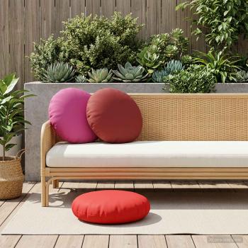 Wurfkissen 2 stk. HEERLEN Rot Durchmesser 60 cm Polyester