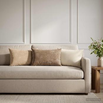 ARDEBO.de - Wurfkissen 6 stk. HEERLEN Braun 40 x 60 cm Chenille-Stoff