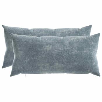Wurfkissen 2 stk. HEERLEN Hellblau 40 x 80 cm Chenille-Stoff