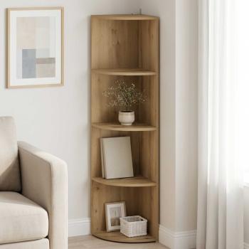 ARDEBO.de - Eckregal 4 Ebenen 41,5 x 41,5 x 143 cm Holzwerkstoff