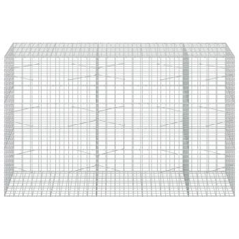 Gabione mit 5 mm Draht und 5x10 cm Maschen 250x100x150 cm