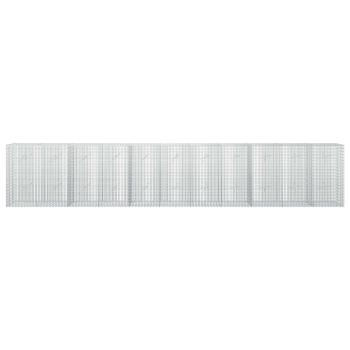 Gabione mit 3,5 mm Draht und 5x2,5 cm Maschen 550x20x100 cm