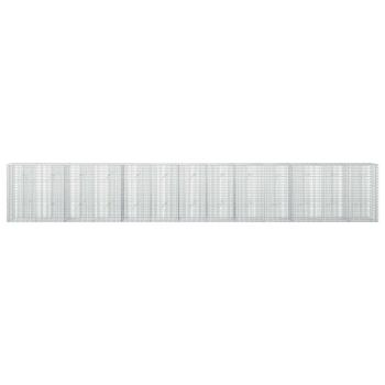 Gabione mit 5 mm Draht und 5x2,5 cm Maschen 650x20x100 cm