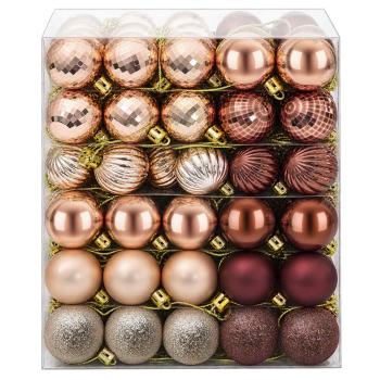 Weihnachtskugelset 150 stk. Champagner und Braun