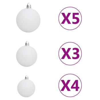 Künstlicher Weihnachtsbaum Nordmann LED & Kugeln Grün 150 cm