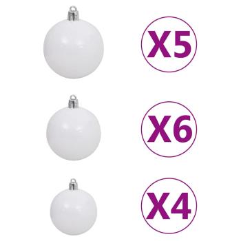 Künstlicher Weihnachtsbaum Nordmann LED & Kugeln Grün 150 cm