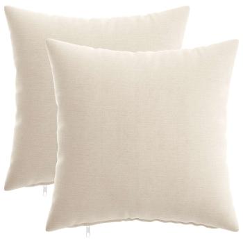 Wurfkissen 2 stk. HEERLEN Creme 40 x 40 cm Chenille-Stoff