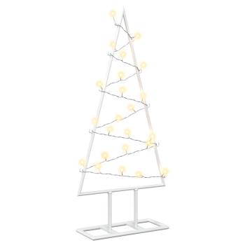 Metall Weihnachtsbaum KUOPIO 60 cm Warmes Weiß Stahl Weiß