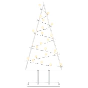 Metall Weihnachtsbaum KUOPIO 60 cm Warmes Weiß Stahl Weiß