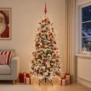 ARDEBO.de - Künstlicher Weihnachtsbaum mit Kugel 240 cm 300 LEDs