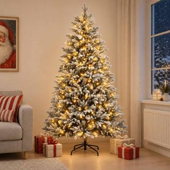 ARDEBO.de - Künstlicher klappbarer Weihnachtsbaum 120 cm 150 LEDs
