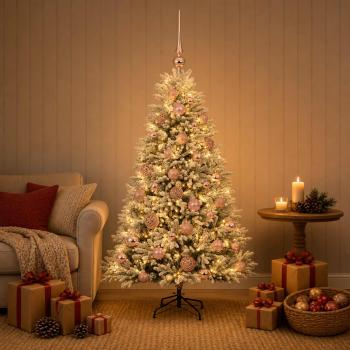 ARDEBO.de - Künstlicher Weihnachtsbaum mit Kugel 150 cm 150 LEDs