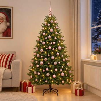 Künstlicher Weihnachtsbaum mit Kugel 210 cm 300 LEDs