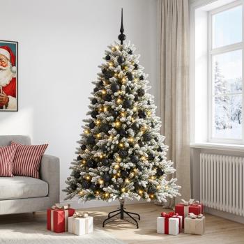ARDEBO.de - Künstlicher Weihnachtsbaum mit Kugel 210 cm 300 LEDs