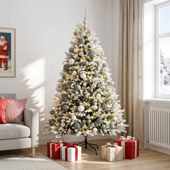 Künstlicher Weihnachtsbaum mit Kugel 240 cm 300 LEDs
