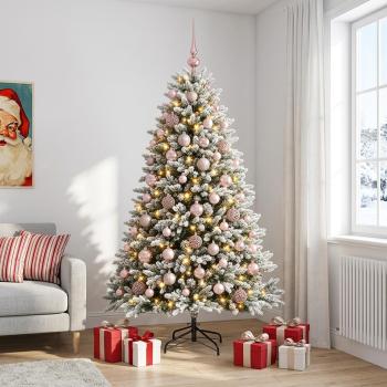 ARDEBO.de - Künstlicher Weihnachtsbaum mit Kugel 210 cm 300 LEDs