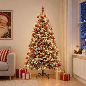 Künstlicher Weihnachtsbaum mit Kugel 240 cm 300 LEDs