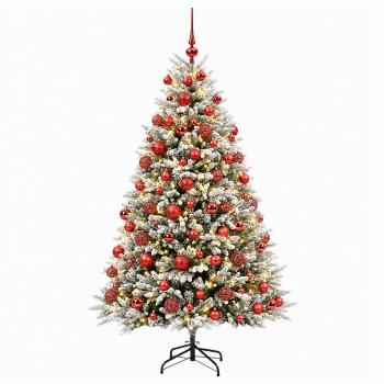 Künstlicher Weihnachtsbaum mit Kugel 240 cm 300 LEDs