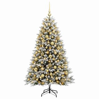 Künstlicher Weihnachtsbaum mit Kugel 210 cm 300 LEDs